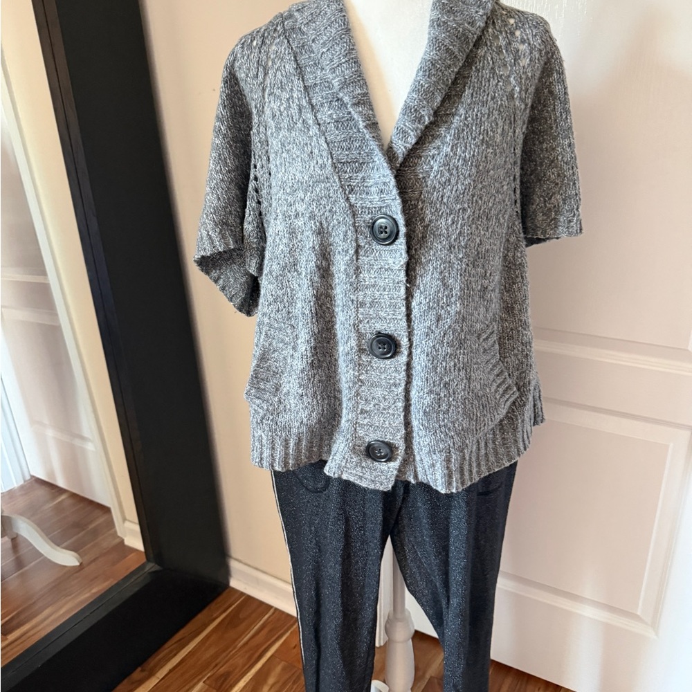 Old Navy Gray Button-Up Cardigan